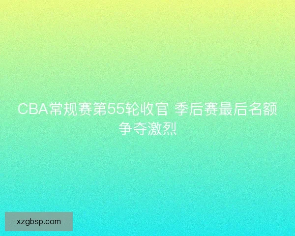 CBA常规赛第55轮收官 季后赛最后名额争夺激烈