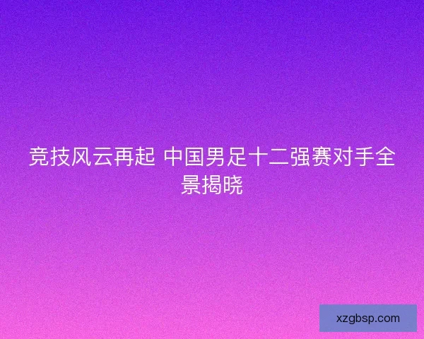 竞技风云再起 中国男足十二强赛对手全景揭晓